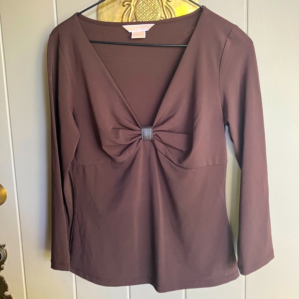 Michael kors 3/4 sleeve black top